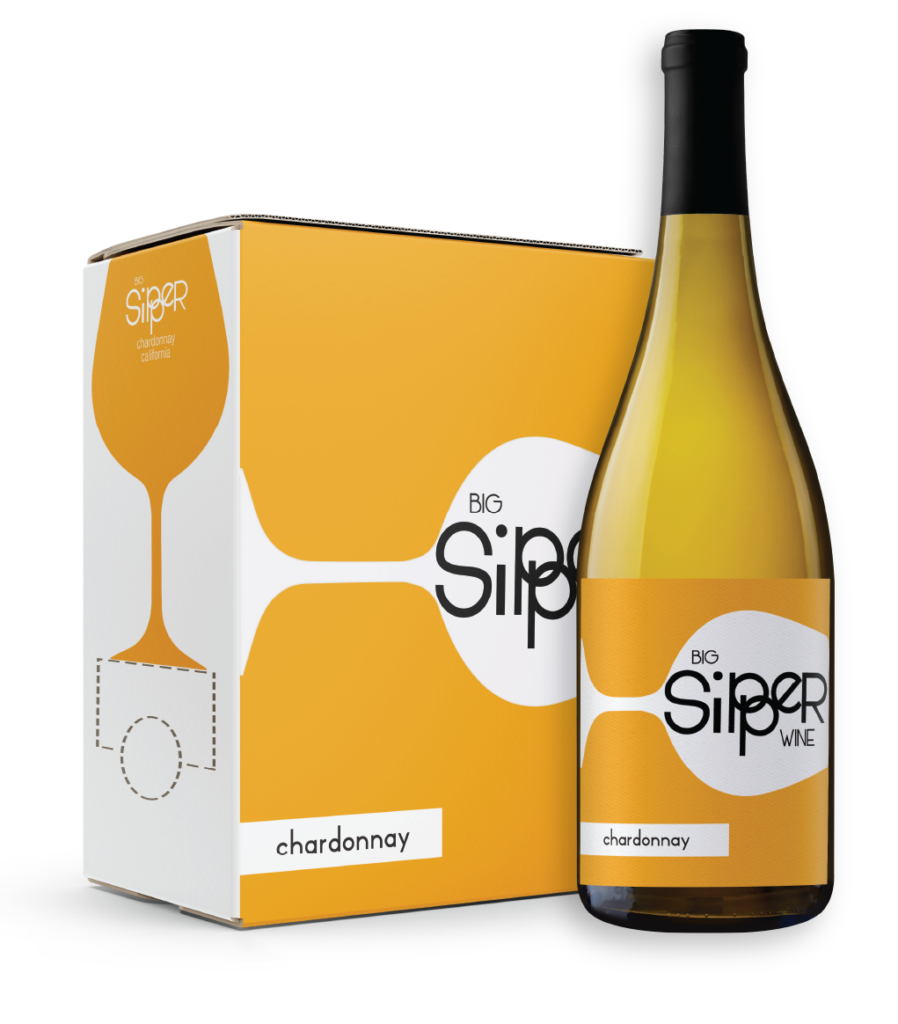 Big Sipper Chardonnay Wine Bottle and Box Wine