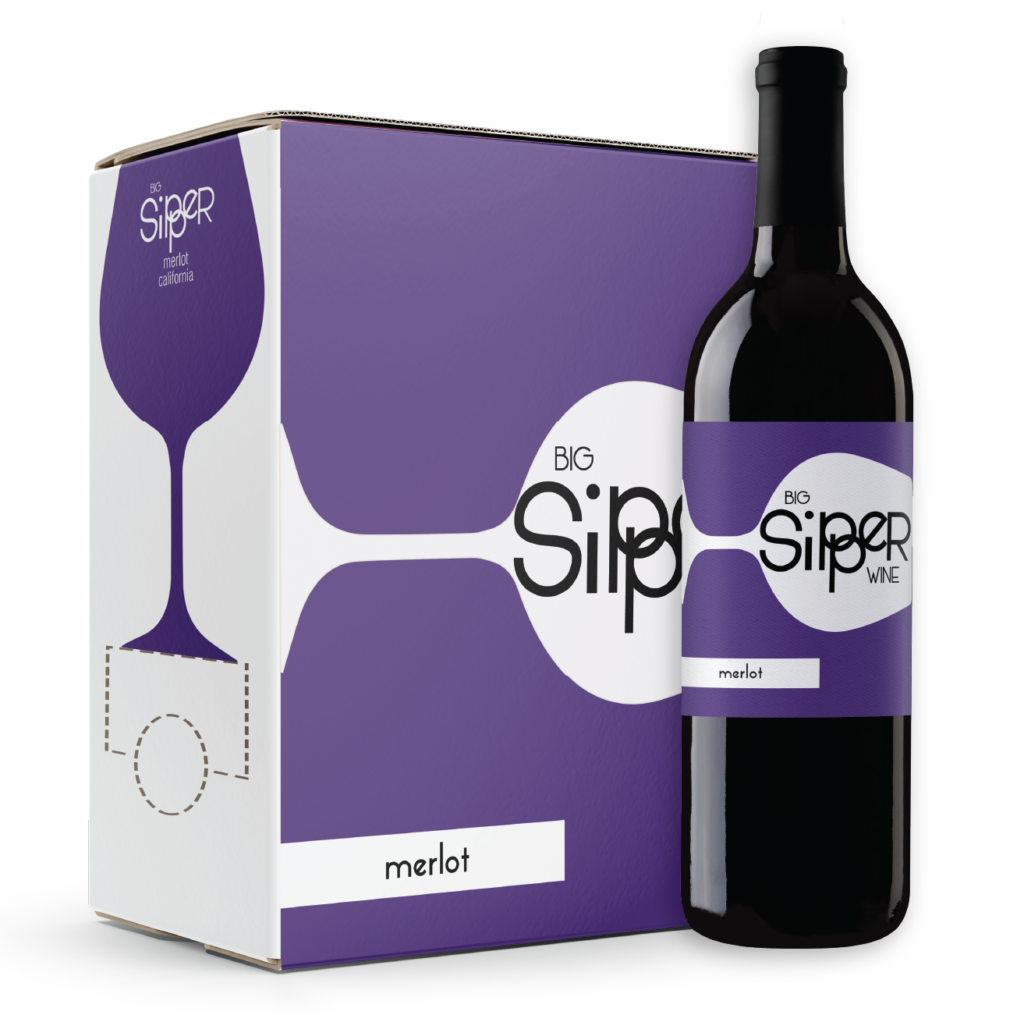 Big Sipper Merlot Bottle and Box Wine