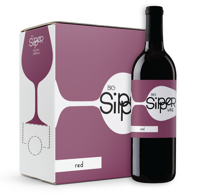 Big Sipper Red Wine Bottle and Box