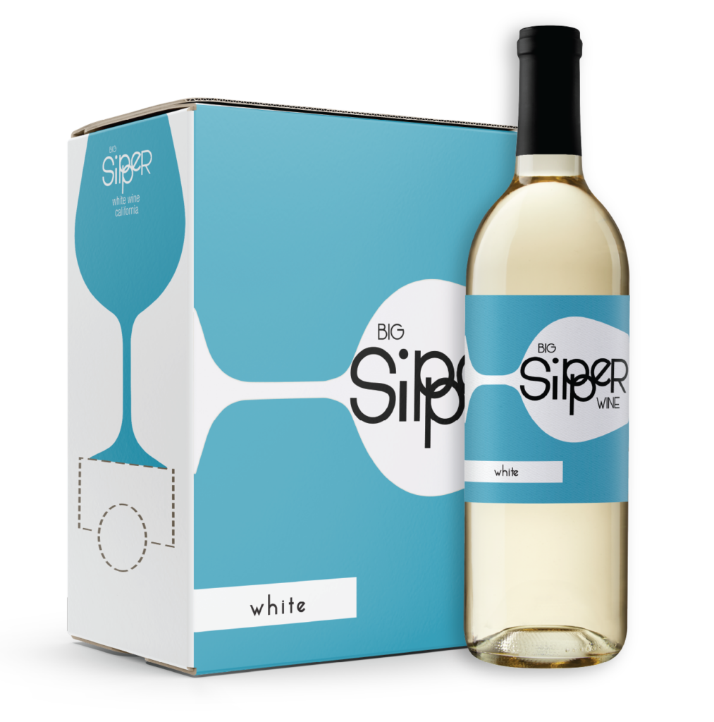Big Sipper White Wine Bottle and Box Wine